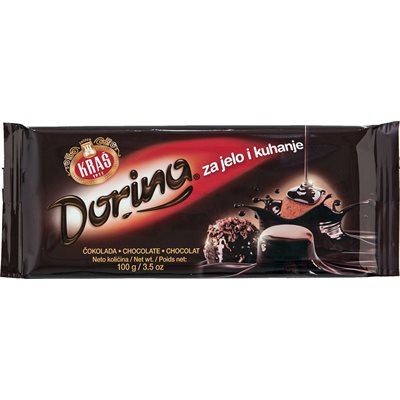 Kras Dorina Dark Baking Chocolate 100G Bar