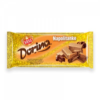 Wholesale Kras Choc w/Napolitanke Wafers 100g-19 Ct Case Bulk