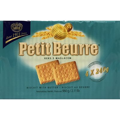 Wholesale Kras Petit Beurre Biscuits 960G Box-6 Ct Case Bulk