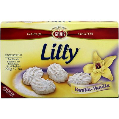 Wholesale Kras Lilly Vanilla Cookies 220G Box-16 Ct Case Bulk