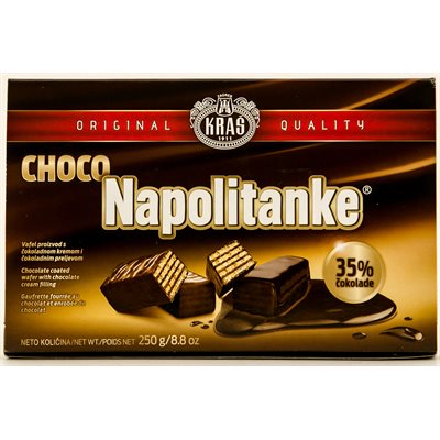 Kras Napolitanke Chocolate Covered Wafers 250G Box