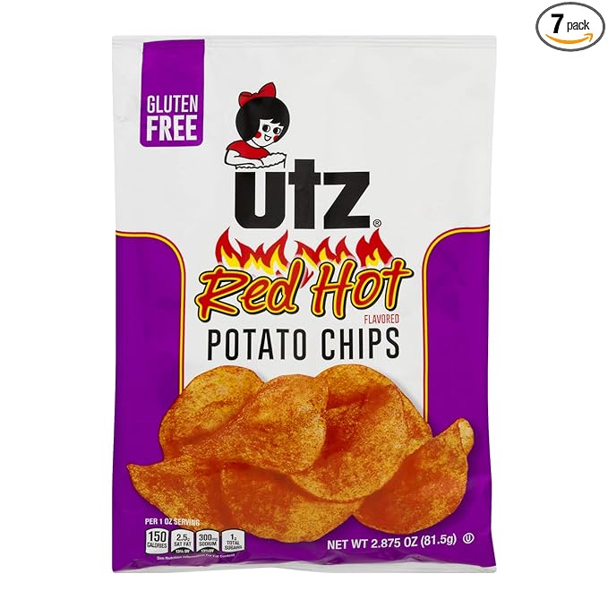 Utz Red Hot Potato Chips 2.8 Oz