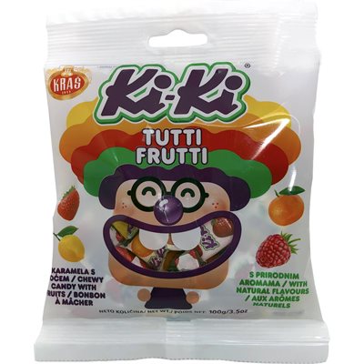 Kras KiKi Assorted Fruit Toffee 100G Bag