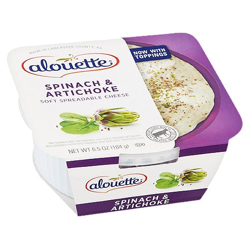 Alouette Spinach & Artichoke Soft Spreadable Cheese 6.5oz 6ct
