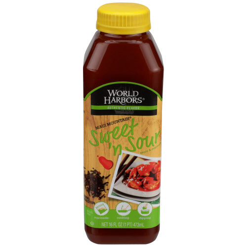 Wholesale World Harbours Maui Mountain Sweet 'n Sour Sauce 16oz 6ct-6.0ct Case Bulk