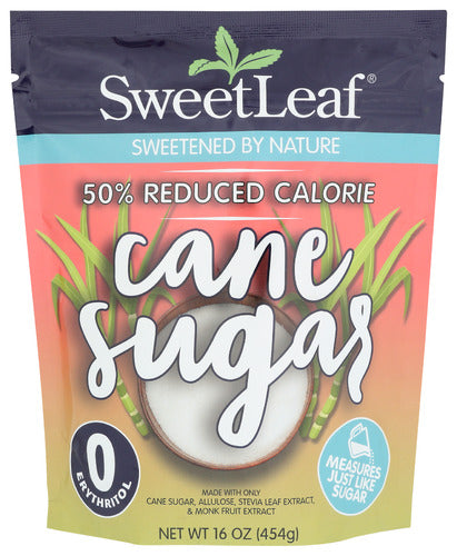 Wholesale SweetLeaf 50% Reduced Calorie Cane Sugar 16oz bag- Bulk