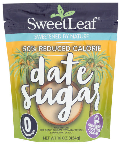SweetLeaf 50% Reduced Calorie Date Sugar 16oz bag