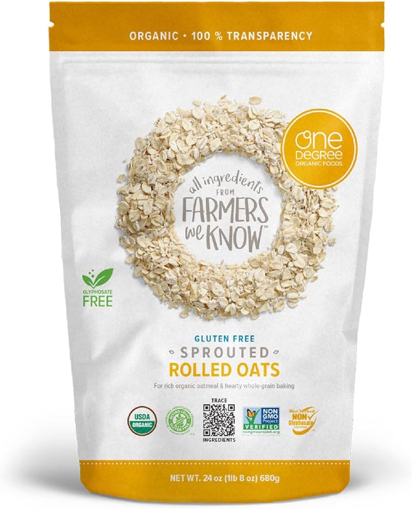 One Degree Sprouted Organic Rolled Oats 24oz 4ct