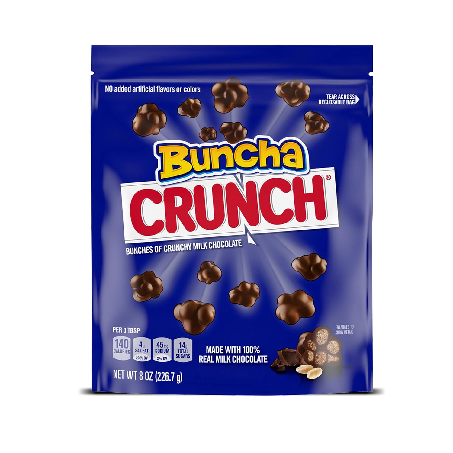 Cruch Buncha Chocolate Crisped Rice 8 Oz Bag