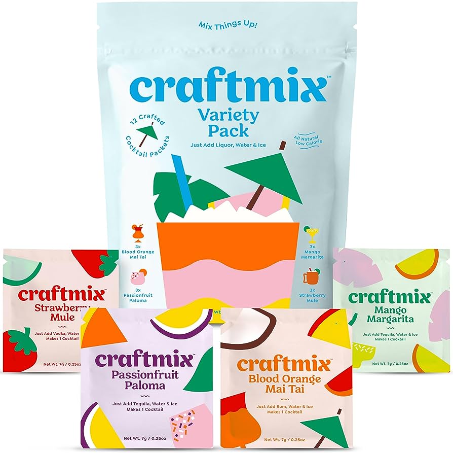 Craftmix Cocktail Mixers Variety Pack 0.25 Oz Packet Pack of 72