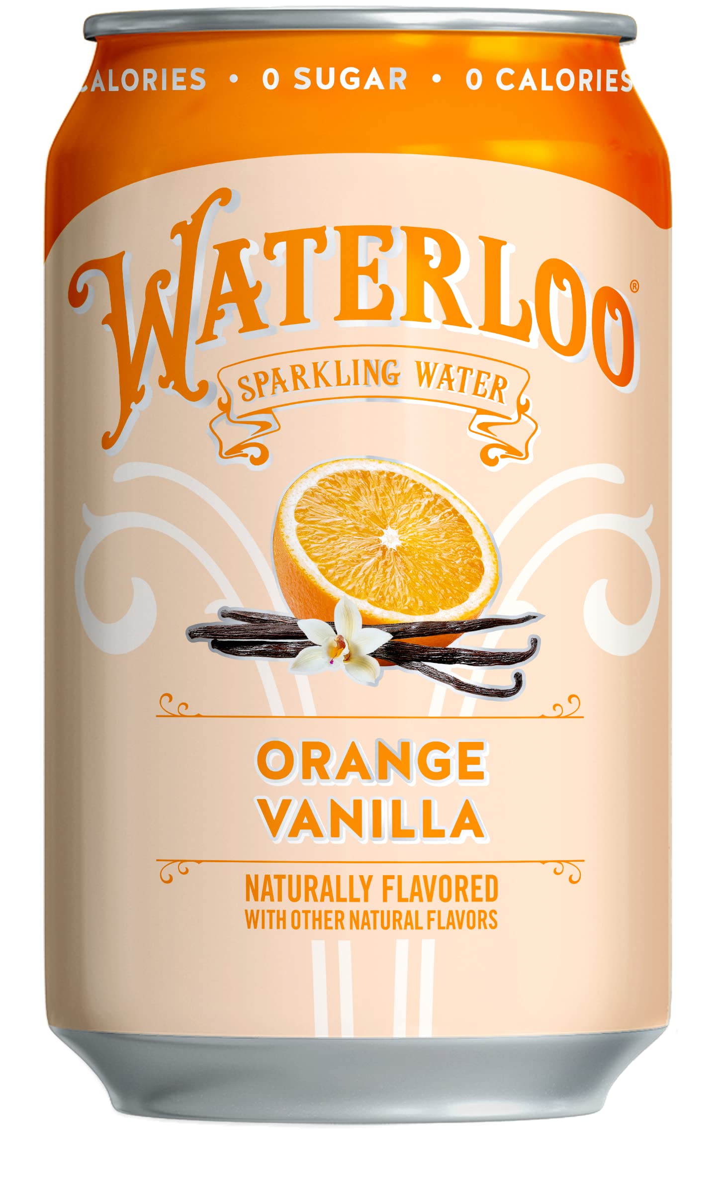 Waterloo Sparkling Water Orange Vanilla 12 Fl Oz Can