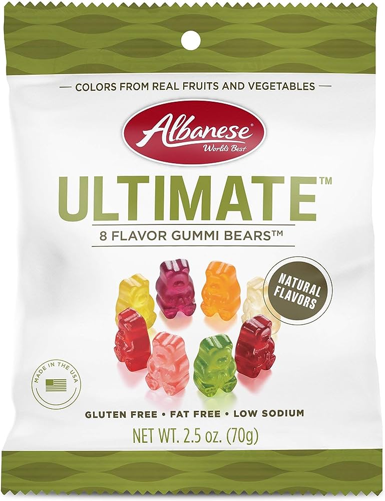 Albanese World's Best Ultimate 8 Flavor Gummi Bears 2.5 Oz Bag