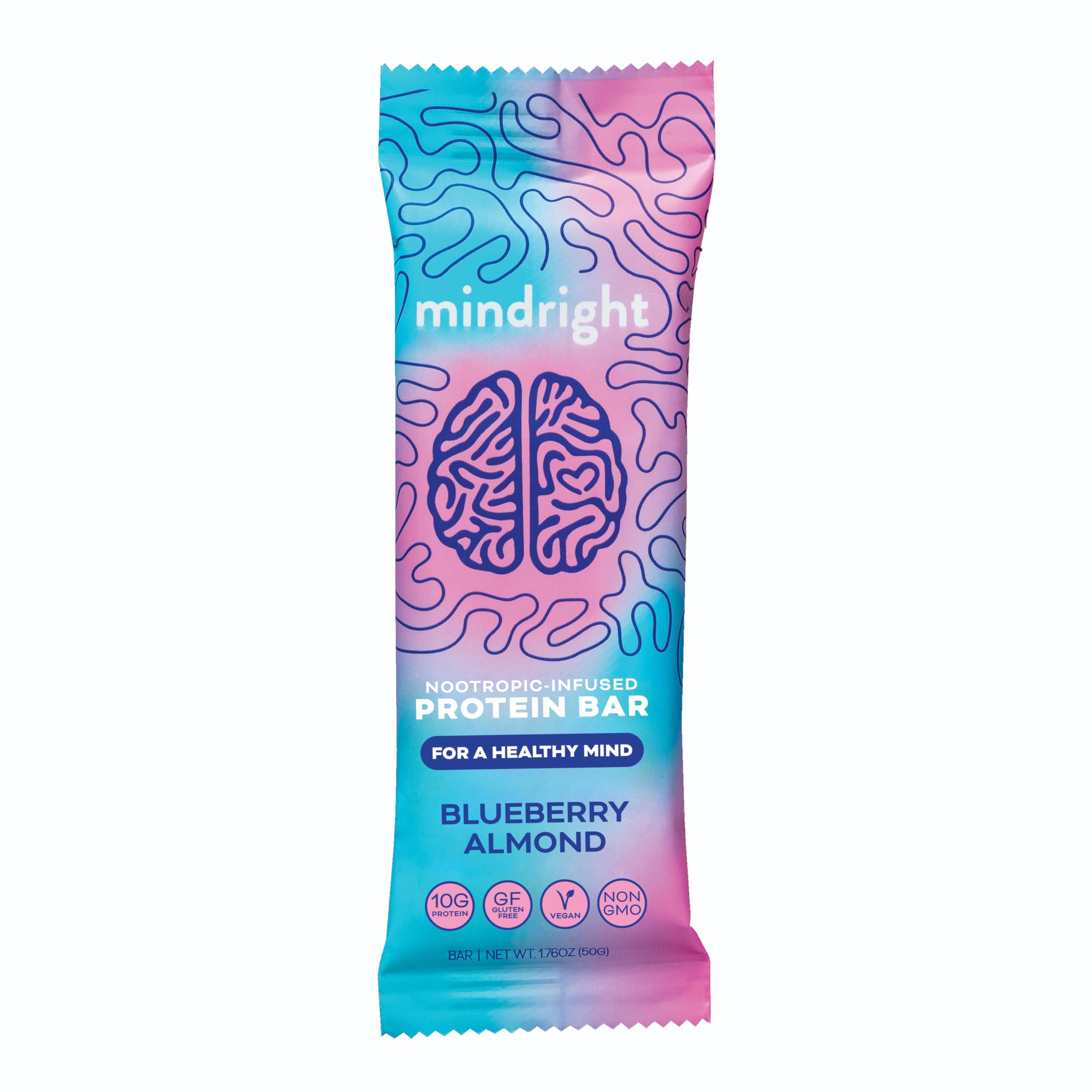 Mindright Infused Blueberry Almond Bar 1.76 oz