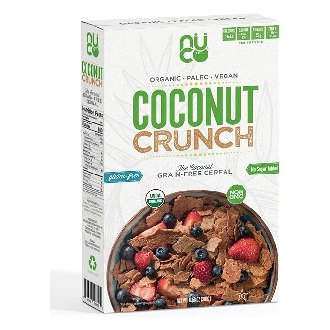 Wholesale Nuco Certified Organic Grain Coconut Crunch Cereal 10.58oz 8ct- Bulk