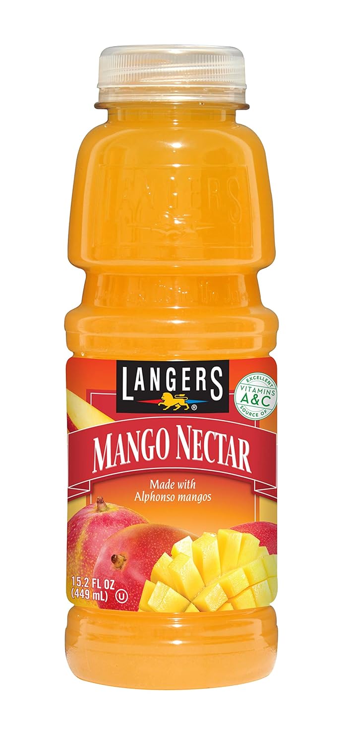 Wholesale Langers Juice Mango Nectar 15.2oz Bottle- Bulk