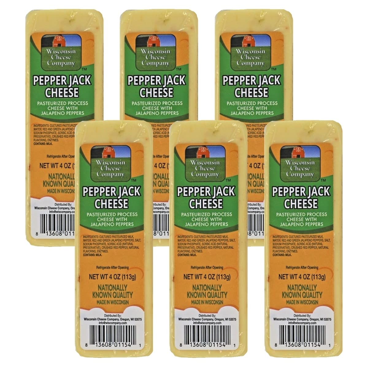 Wisconsin Cheese Pepper Jack Processed Cheese 4 Oz