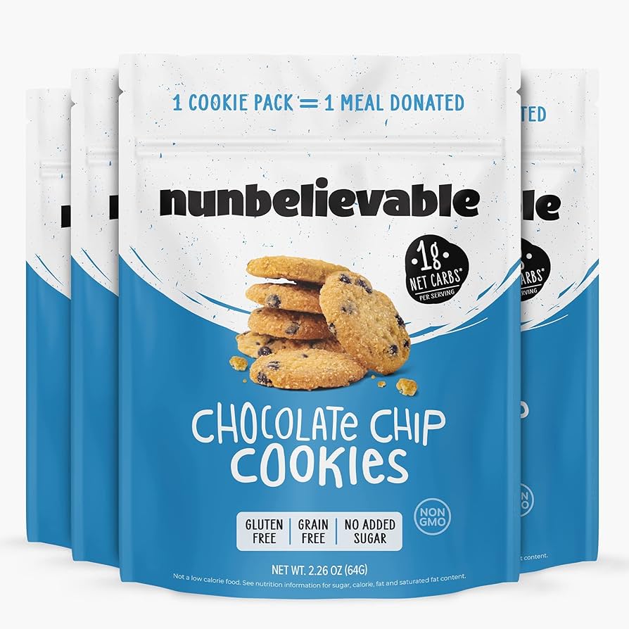 Nunbelievable Keto Chocolate Chip Cookies 2.26 Oz