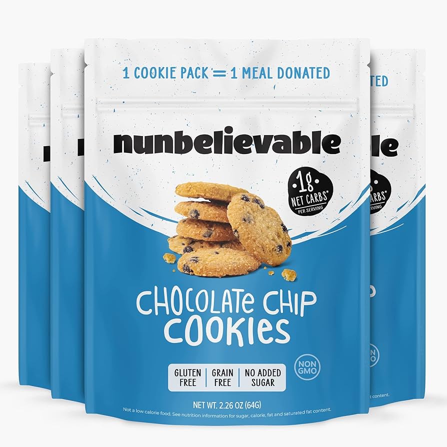 Wholesale Nunbelievable Keto Chocolate Chip Cookies 2.26 Oz-6ct Case Bulk