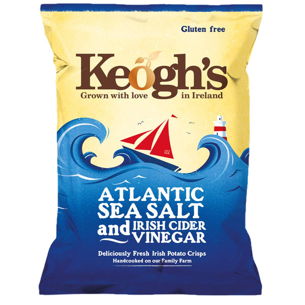 Keogh's Atlantic Sea Salt and Irish Cider Vinegar Crisps 4.4oz 12ct