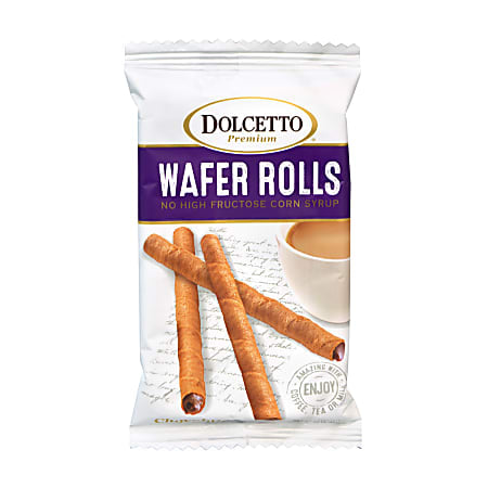 Wholesale Dolcetto Chocolate Wafer Rolls 0.53 Oz Bag-100ct Case Bulk