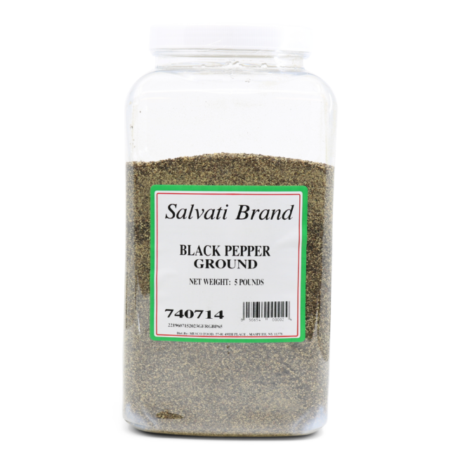 Wholesale Salvati Black Table Pepper Spices 5 LB-6 Ct Case Bulk