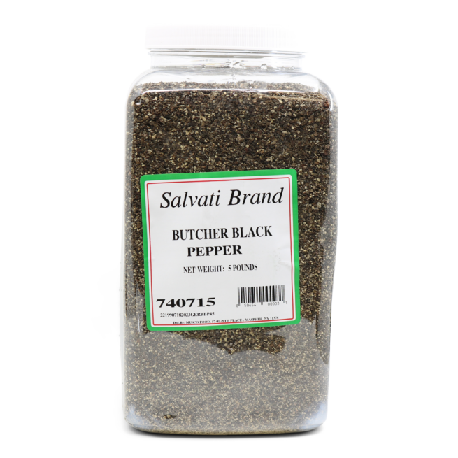 Wholesale Salvati Butcher Black Pepper Spices 5 LB-6 Ct Case Bulk