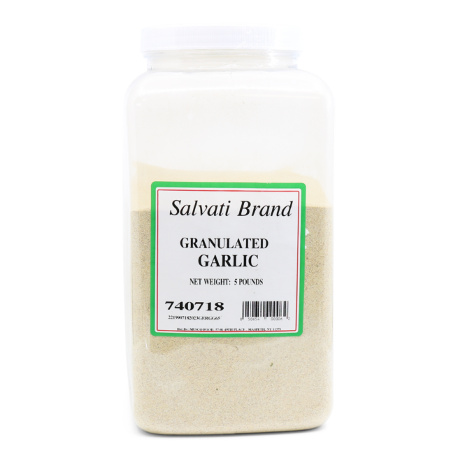 Wholesale Salvati Granulated Garlic Spices 5 LB-6 Ct Case Bulk