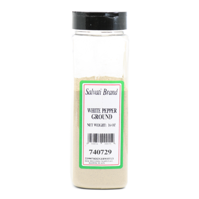 Wholesale Salvati White Pepper Spices 1 LB-12 Ct Case Bulk