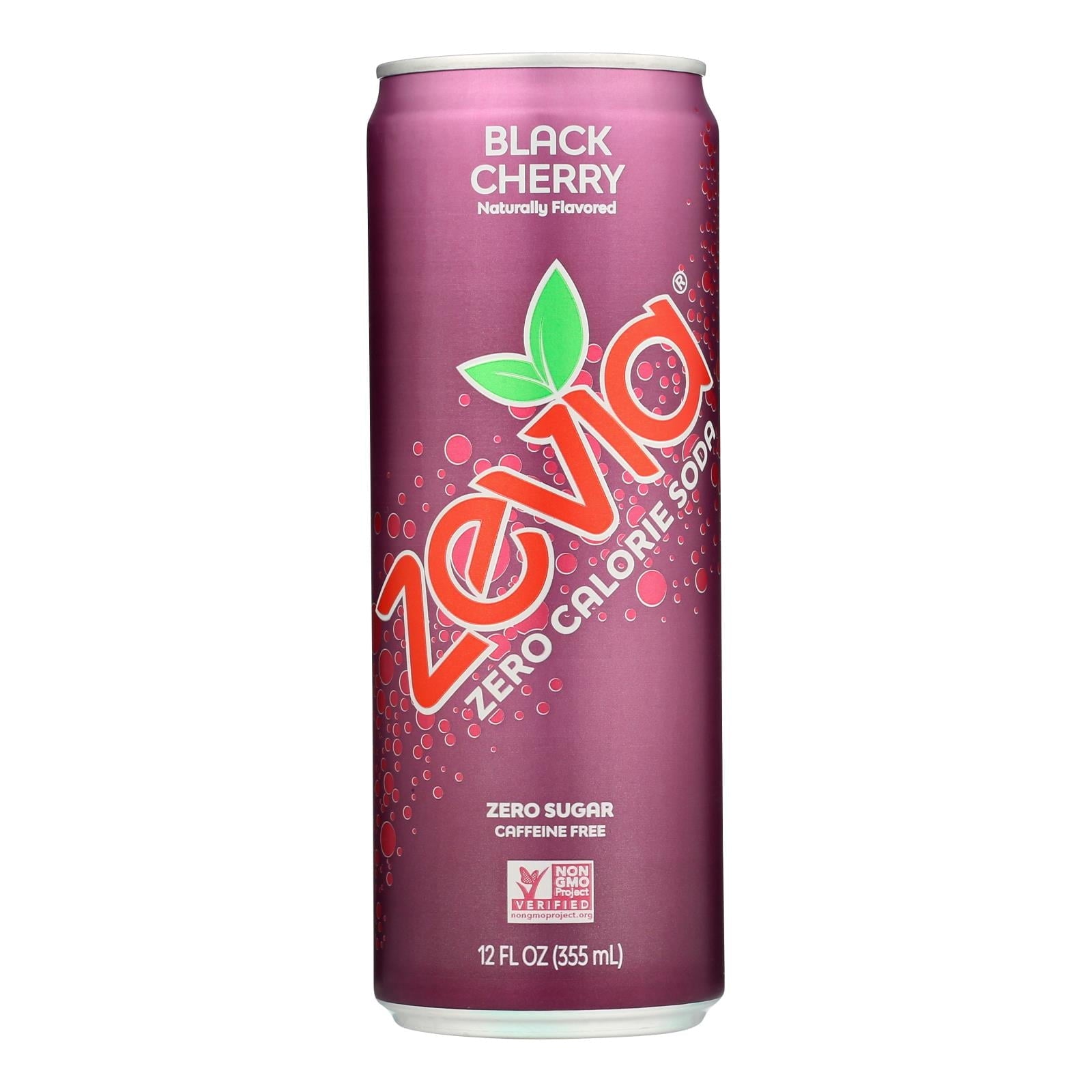 Zevia Zero Sugar Soda, Black Cherry 12 Fl Oz
