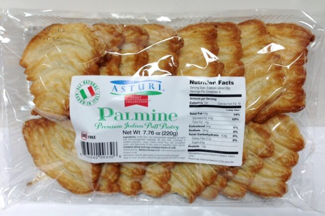 Asturi Italian Puff Pastry Palmine 7.76 OZ