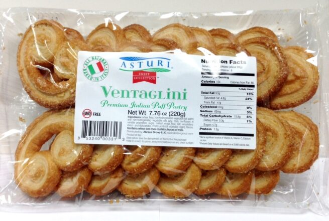 Asturi Italian Puff Pastry Ventaglini 7.76 OZ