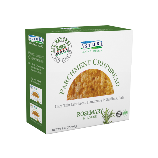 Asturi Crispbread with Rosemary 3.53 OZ