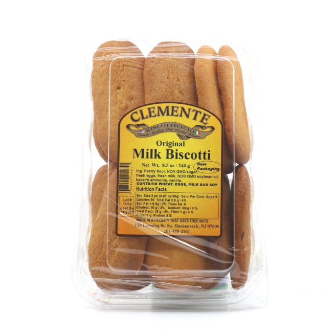 Wholesale Clemente Milk Biscotti 10 OZ-12ct Case Bulk