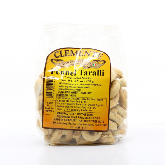 Wholesale Clemente Fennel Taralli 10 OZ-12ct Case Bulk