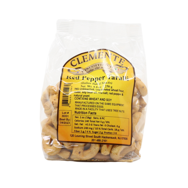 Wholesale Clemente Red Pepper Taralli 10 OZ-12ct Case Bulk