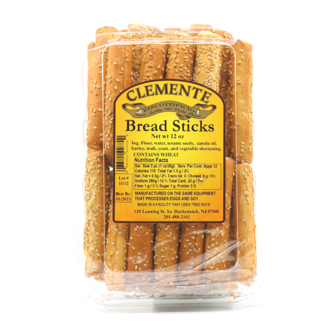 Wholesale Clemente Sesame Bread Sticks 12 OZ-12ct Case Bulk