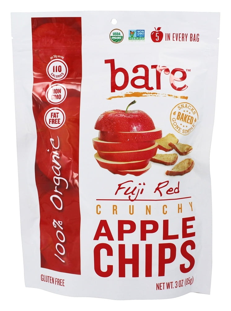 Bare Fruit Organic Apple Chips Fuji & Reds 3 oz Bag