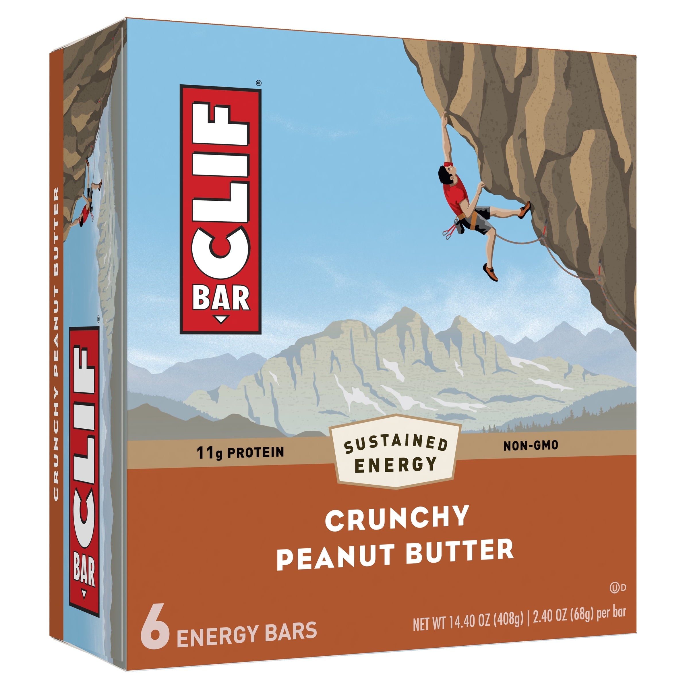 Clif Energy Bars Crunchy Peanut Butter 14.40 Oz Box