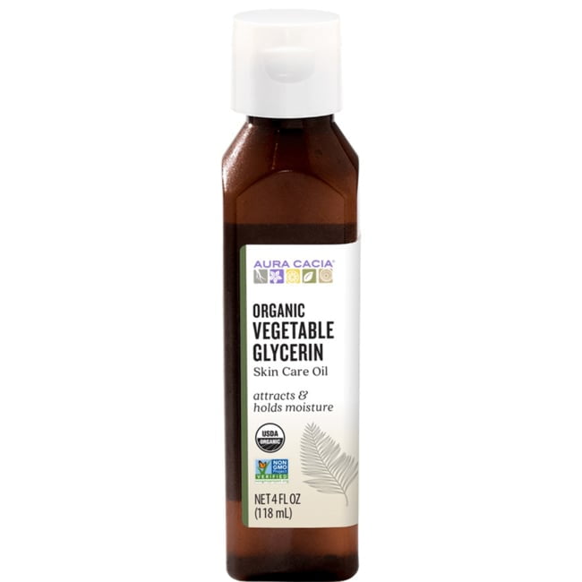 Aura Cacia Skin Care Oil Organic Vegetable Glycerin Oil 4 oz Bottle