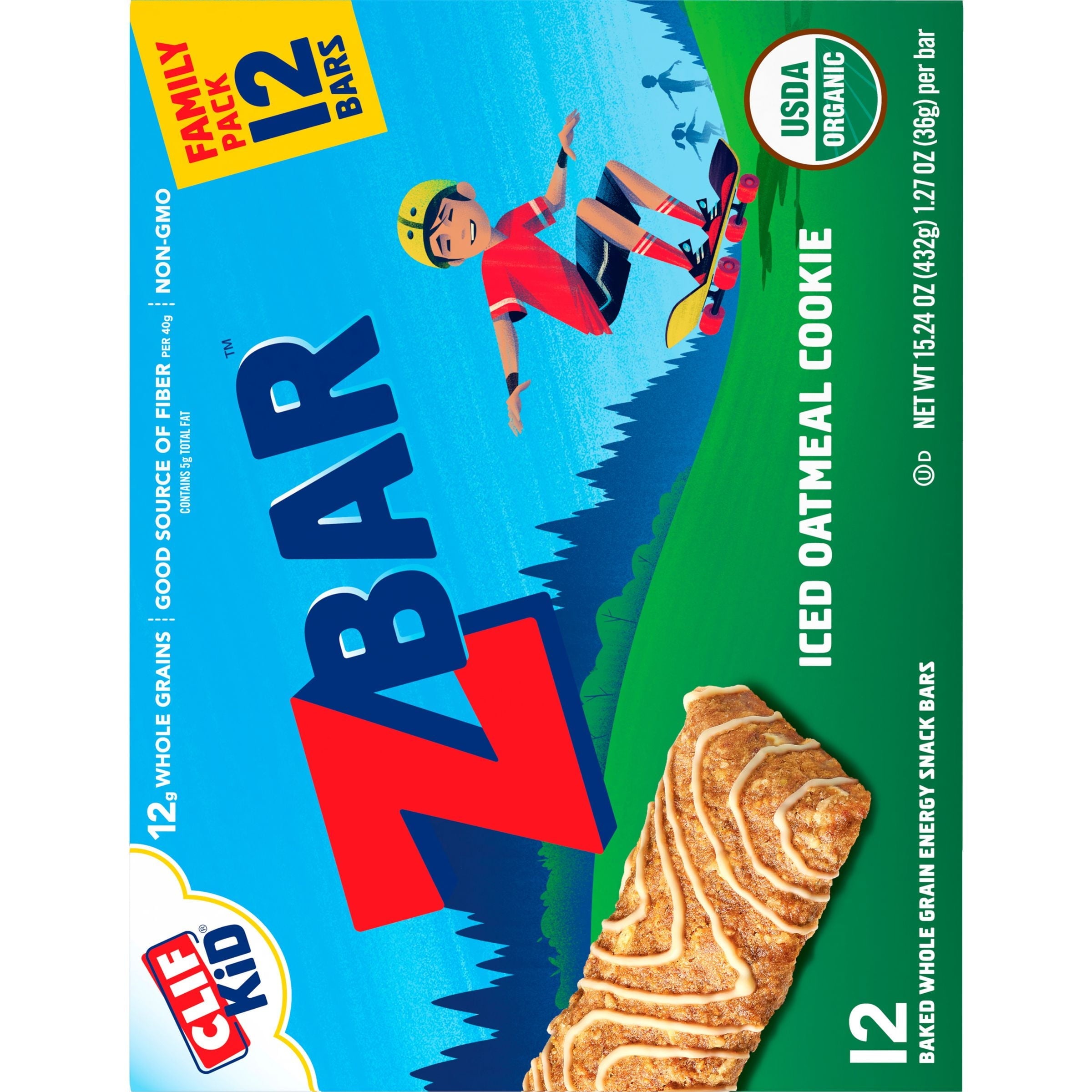 Clif Kid Zbar Iced Oatmeal Cookie 15.24 Oz Box