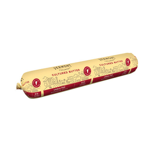 Wholesale Vermont Creamery Unsalted Butter Chef Roll 1lb-12ct Case Bulk