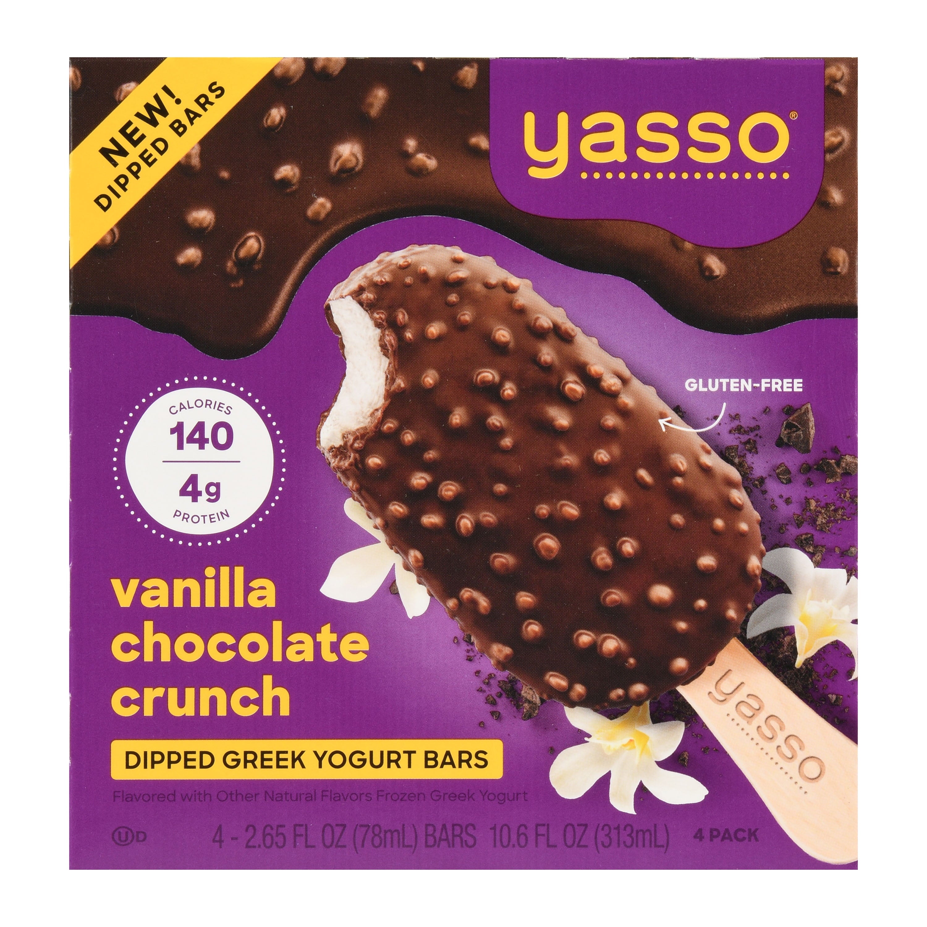Yasso Greek Yogurt Bars Vanilla Chocolate Crunch 2.65 Oz
