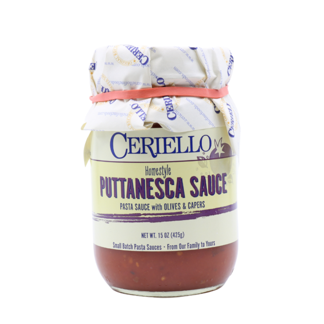 Wholesale Ceriello Puttanesca Tomato Sauce 15 OZ-12ct Case Bulk