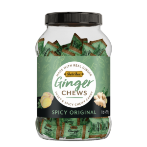 Wholesale Bali's Best Spicy Original Ginger Chews Candy Jar 1 lb Bag- Bulk