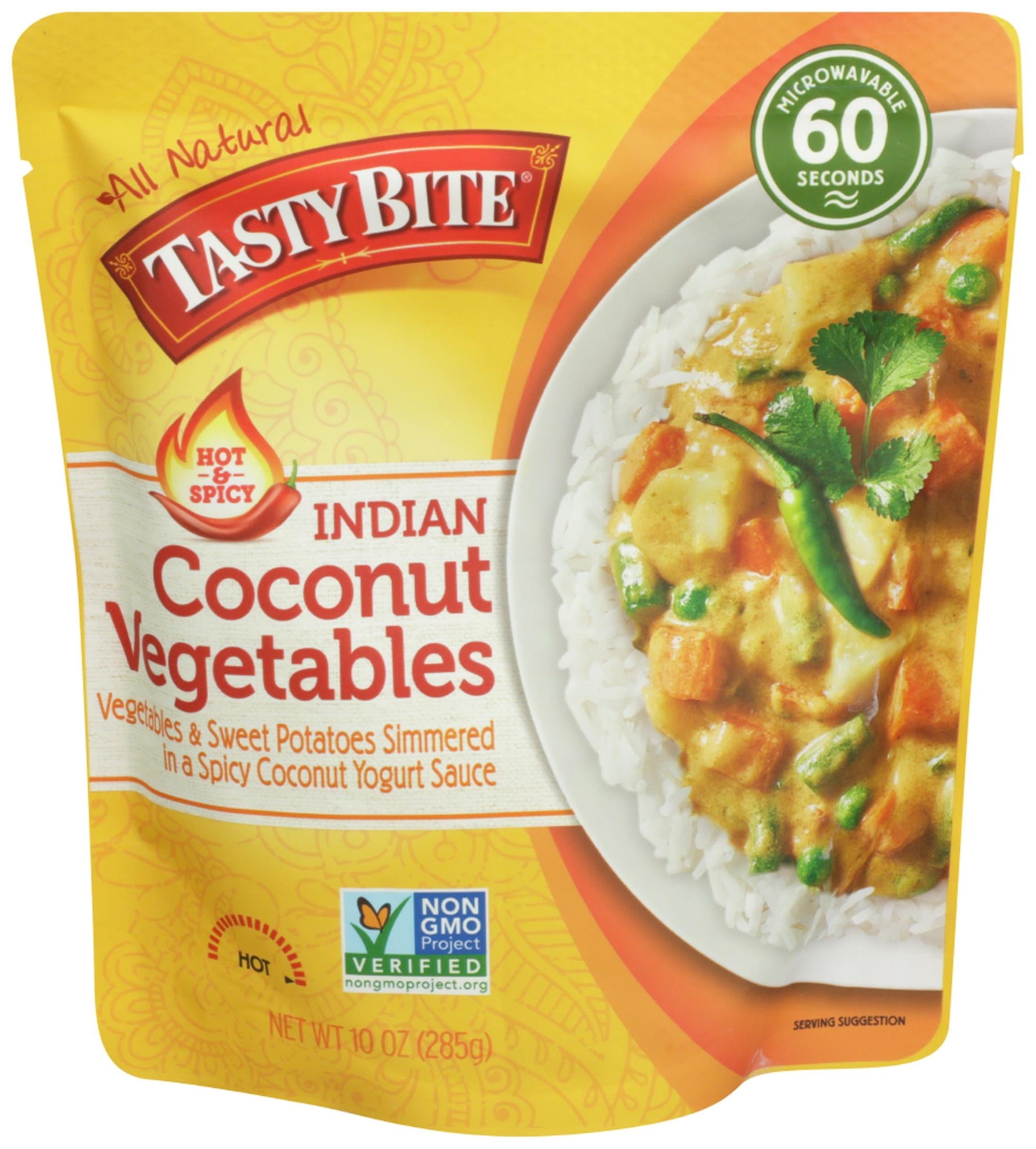 Tasty Bite Indian Entrée Hot & Spicy Coconut Vegetables 10 Oz