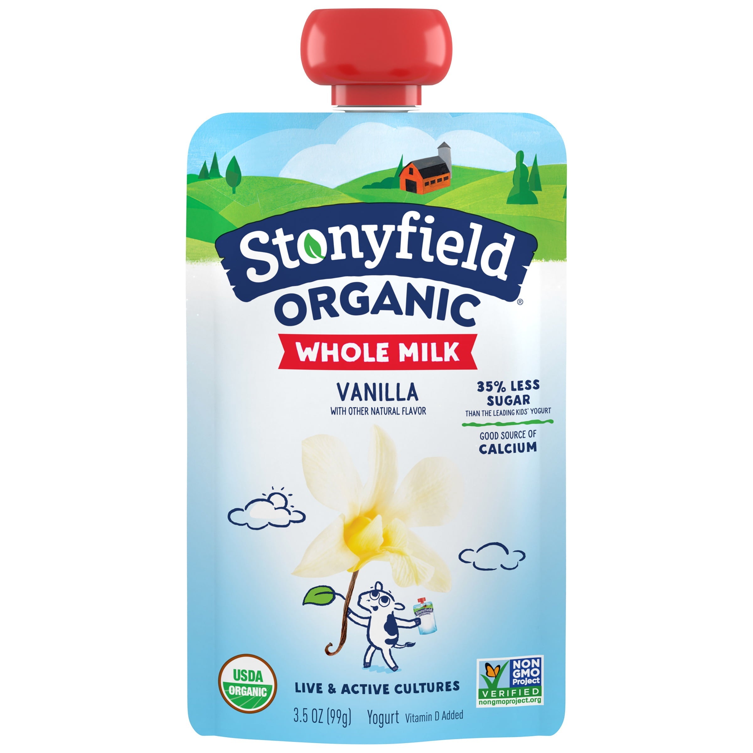 Stonyfield Organic YoBaby Vanilla Yogurt Pouch 3.7 Oz