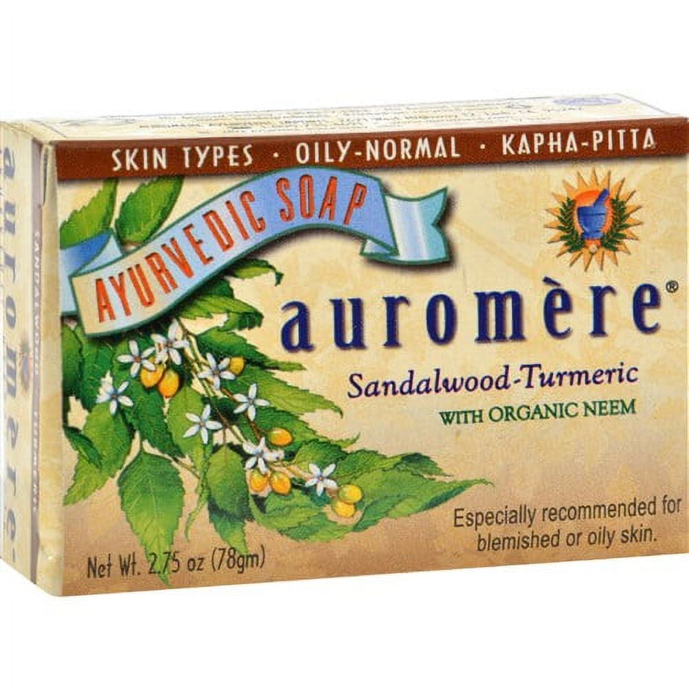 Auromere Ayurvedic Soap Sandalwood-Turmeric 2.75 oz Bar