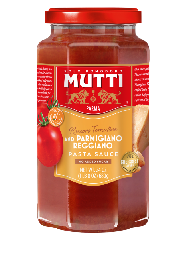 Wholesale Mutti Pasta Sauce with Parmigiano Reggiano 24 oz- Bulk