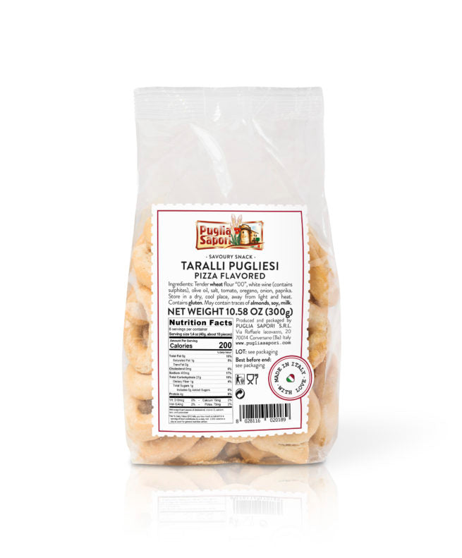 Wholesale Puglia Taralli - Pizza Flavor 10 OZ-16ct Case Bulk