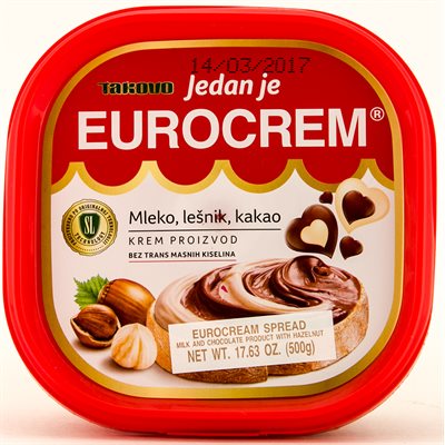 Wholesale Swisslion Takovo Eurocrem Hazelnut Spread 500G Tub-12 Ct Case Bulk